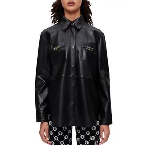 Cimori Leather Oversized Jacket